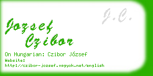 jozsef czibor business card